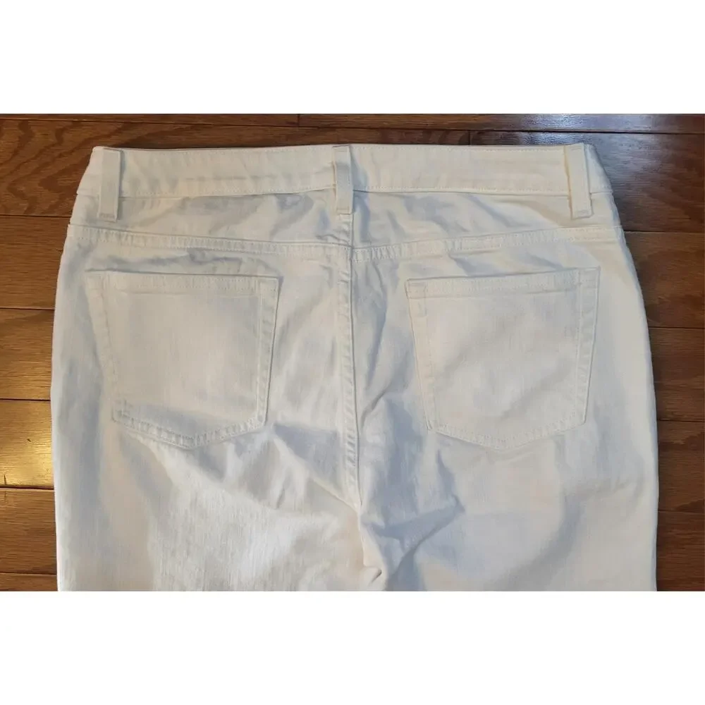 Michael Kors Womens Selma Flare Jeans Pants White Wide Leg Size 10